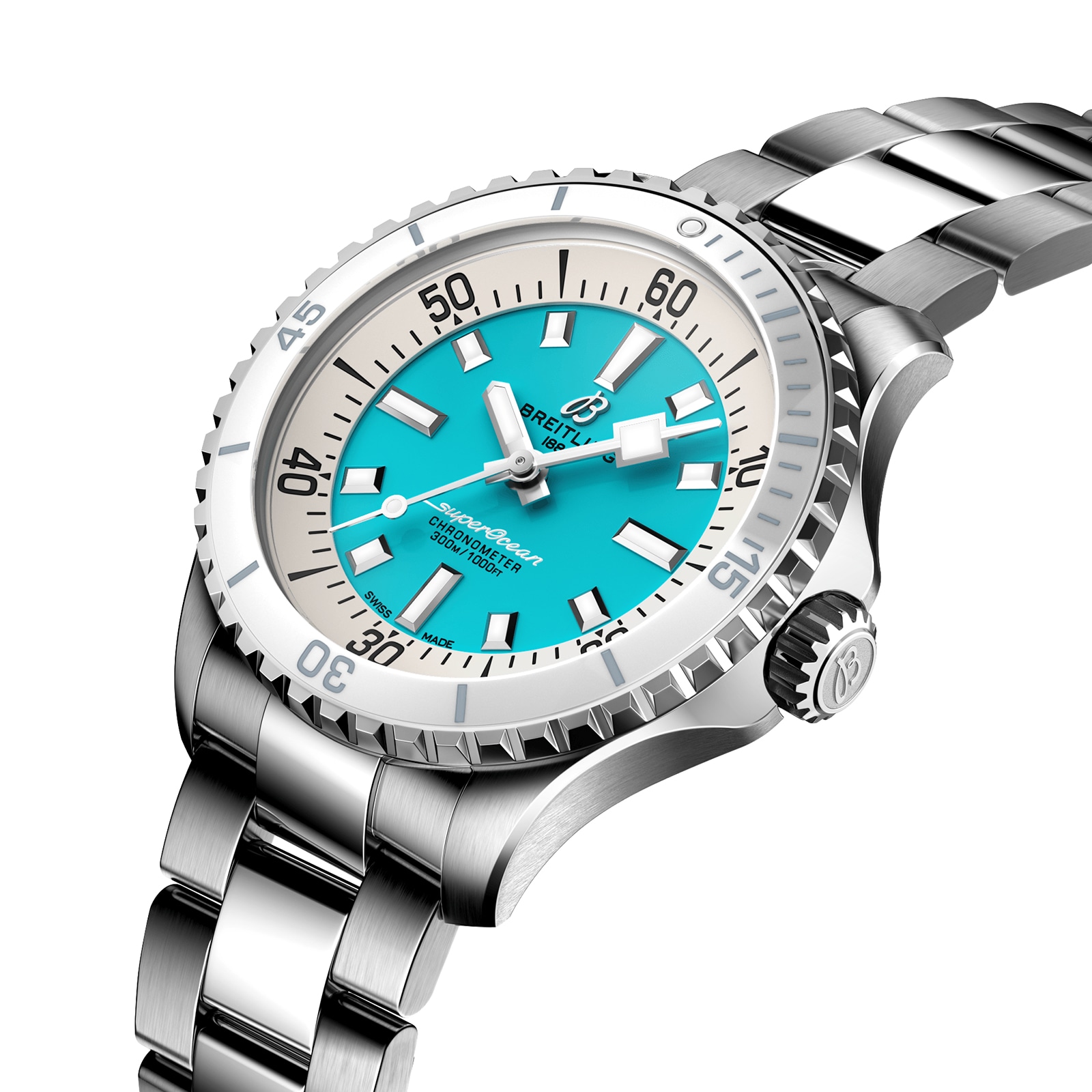 Breitling Superocean 36mm Unisex Watch Turquoise-P17532138