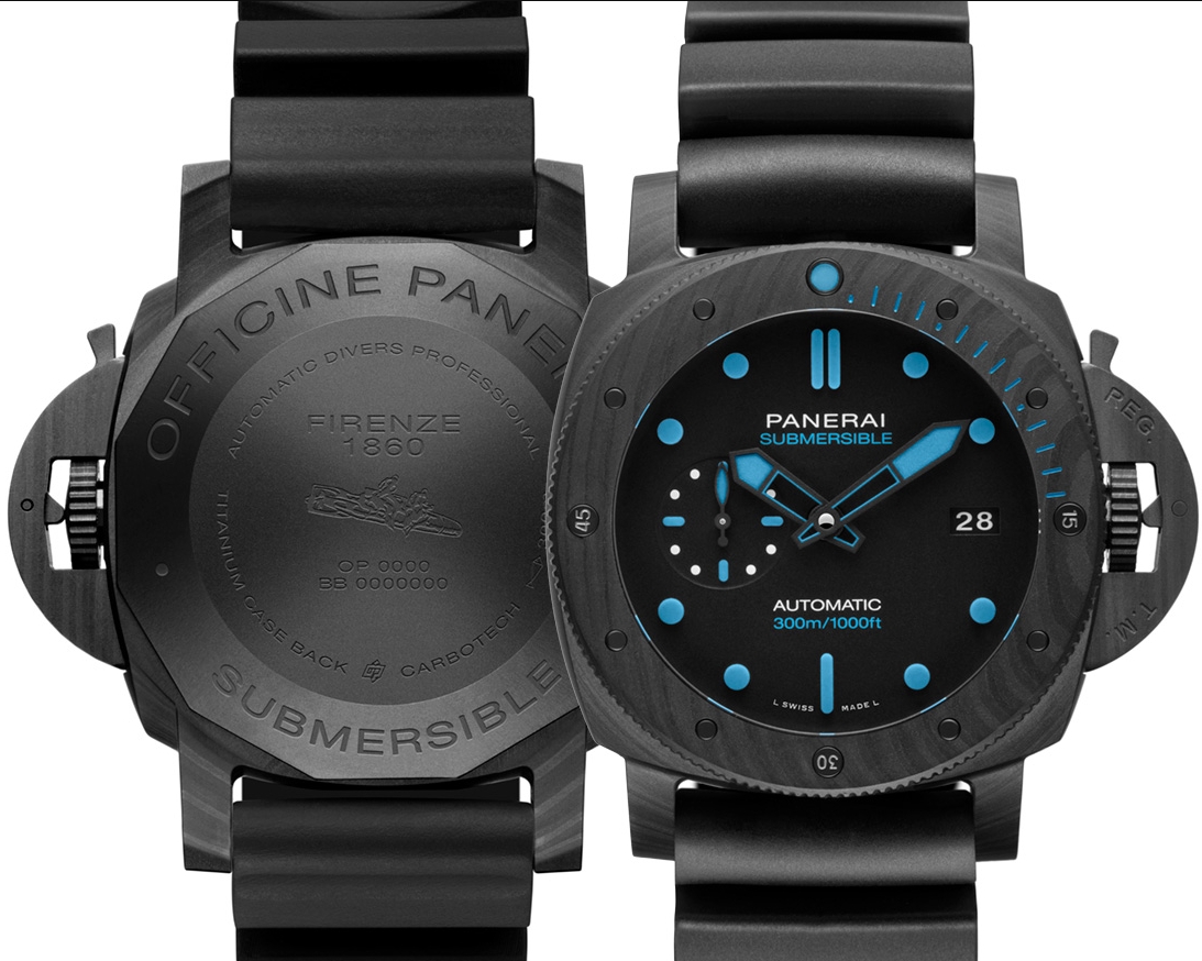 Panerai Luminor Submersible 1950 Carbotech Automatic Black Dial Men's Watch PAM01616