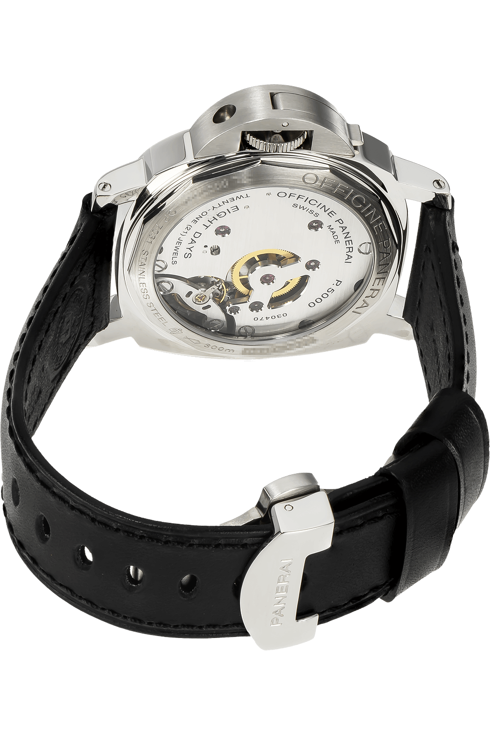 Panerai Luminor Base 8 Days Acciaio Mechanical Black Dial 44mm Men's Watch PAM00561