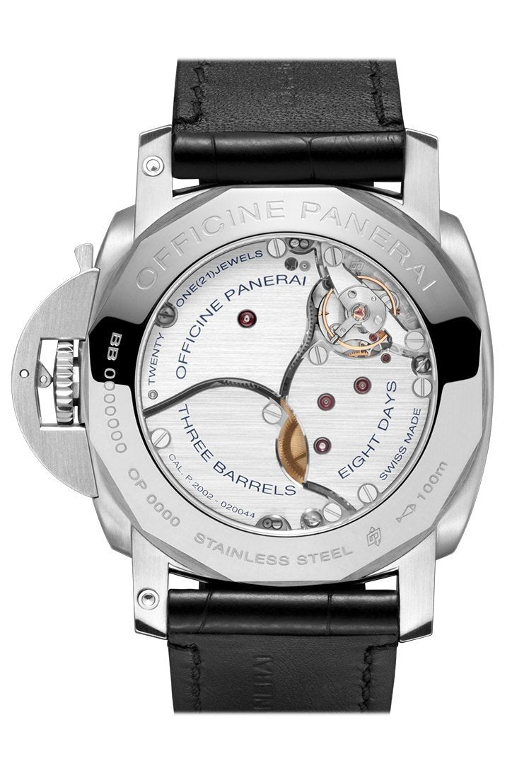 Panerai Luminor 1950 8 Days Gmt Acciaio 44mm Black Dial Men's Watch Pam00233