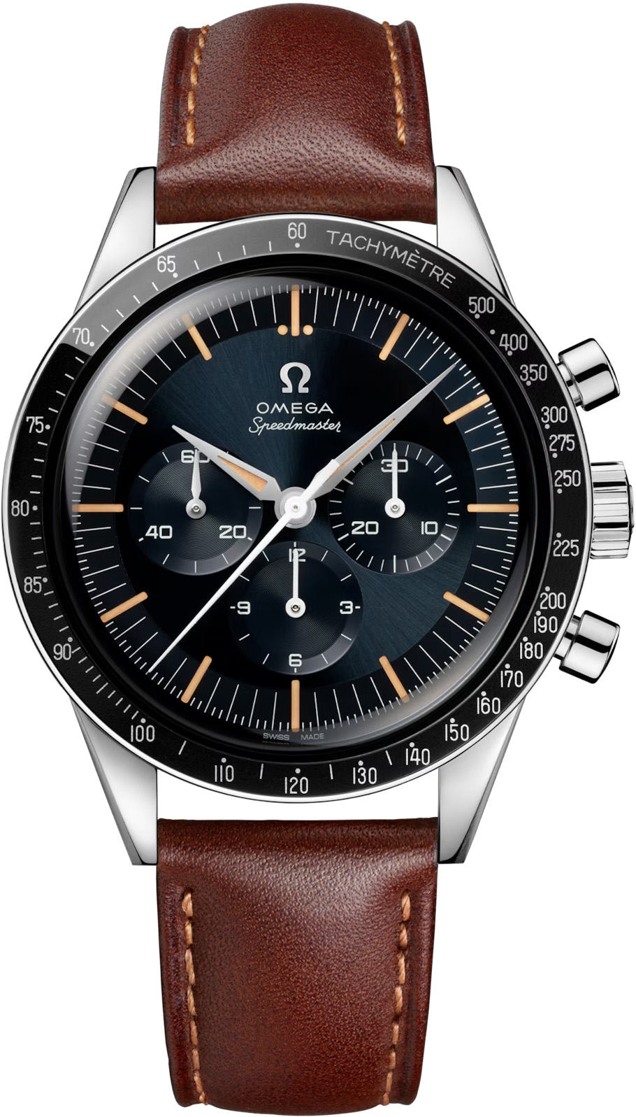 2025 Omega Speedmaster First OMEGA in Space 310.32.40.50.06.002 on Brown Leather Strap