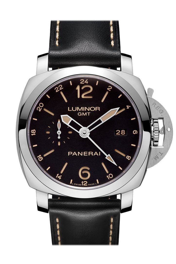 Panerai Luminor 1950 3 Days Gmt 24h Automatic Acciaio 44mm Black Dial Men's Watch Pam00531