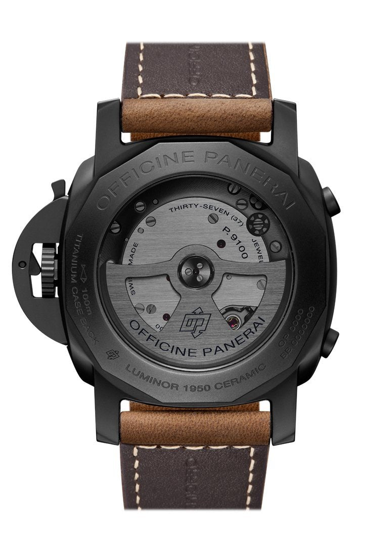 Panerai Luminor 1950 3 Days Chrono Flyback Automatic Ceramica 44mm Black Dial Men's Watch Pam00580