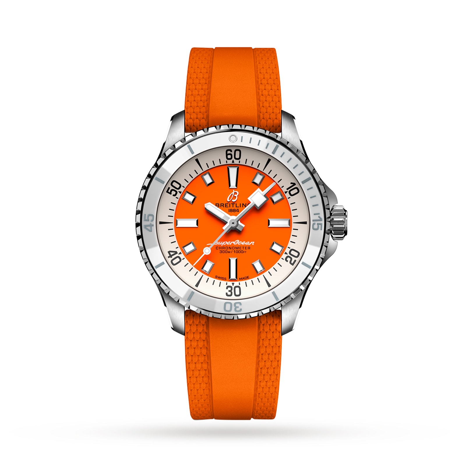 Breitling Superocean 36mm Unisex Watch Orange Rubber-P17532141