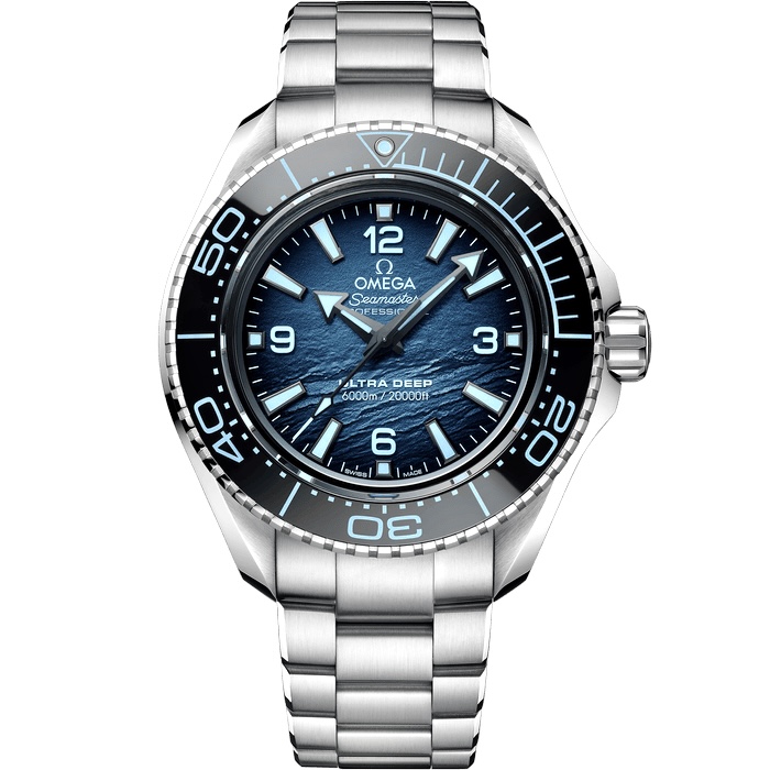 Omega Seamaster Planet Ocean 6000M 45.5 mm, O‑MEGASTEEL on O‑MEGASTEEL