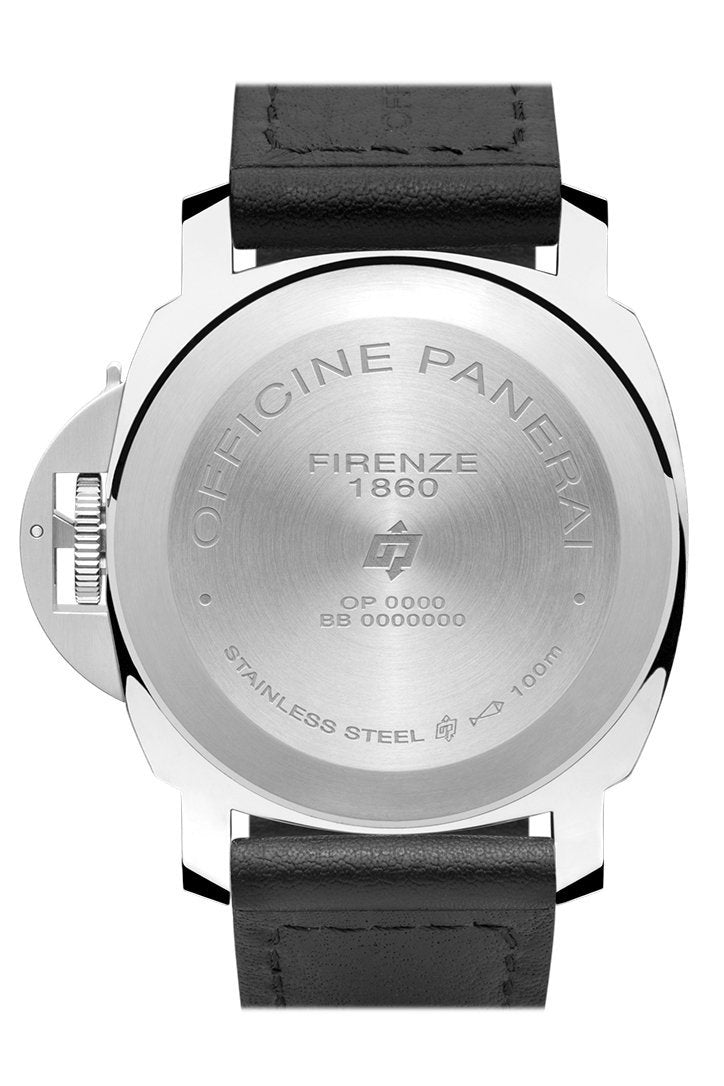 Panerai Luminor Base Logo Acciaio 44mm Black Dial Men's Watch Pam01000