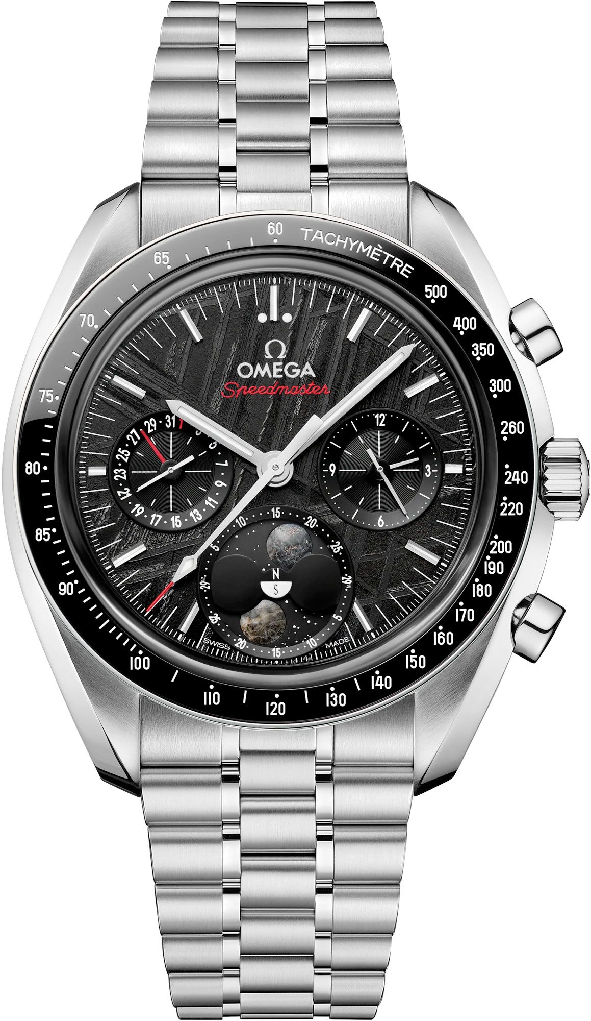 2025 Omega Speedmaster Moonphase Meteorite Black 304.30.43.52.01.001