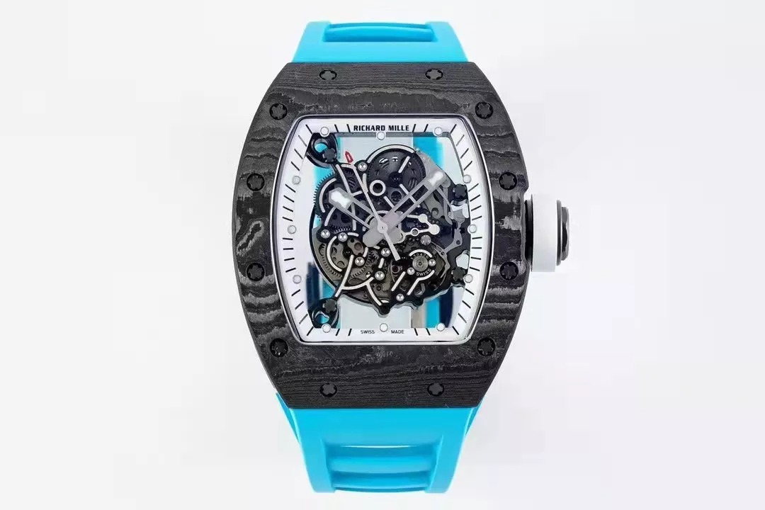 RM055 Skeleton Blue Strap 42mm
