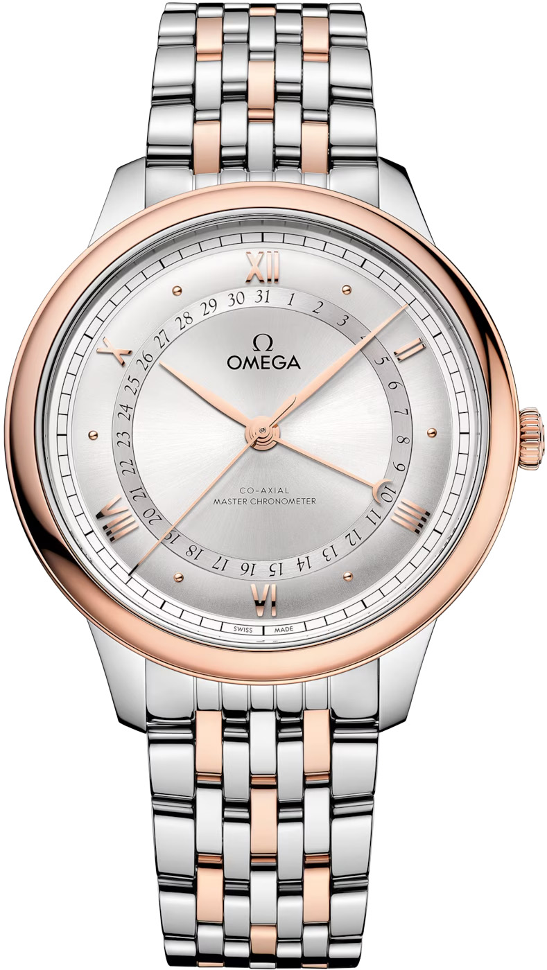 2025 Omega 434.20.42.22.02.001 De Ville Prestige 42mm Steel and Gold on Bracelet