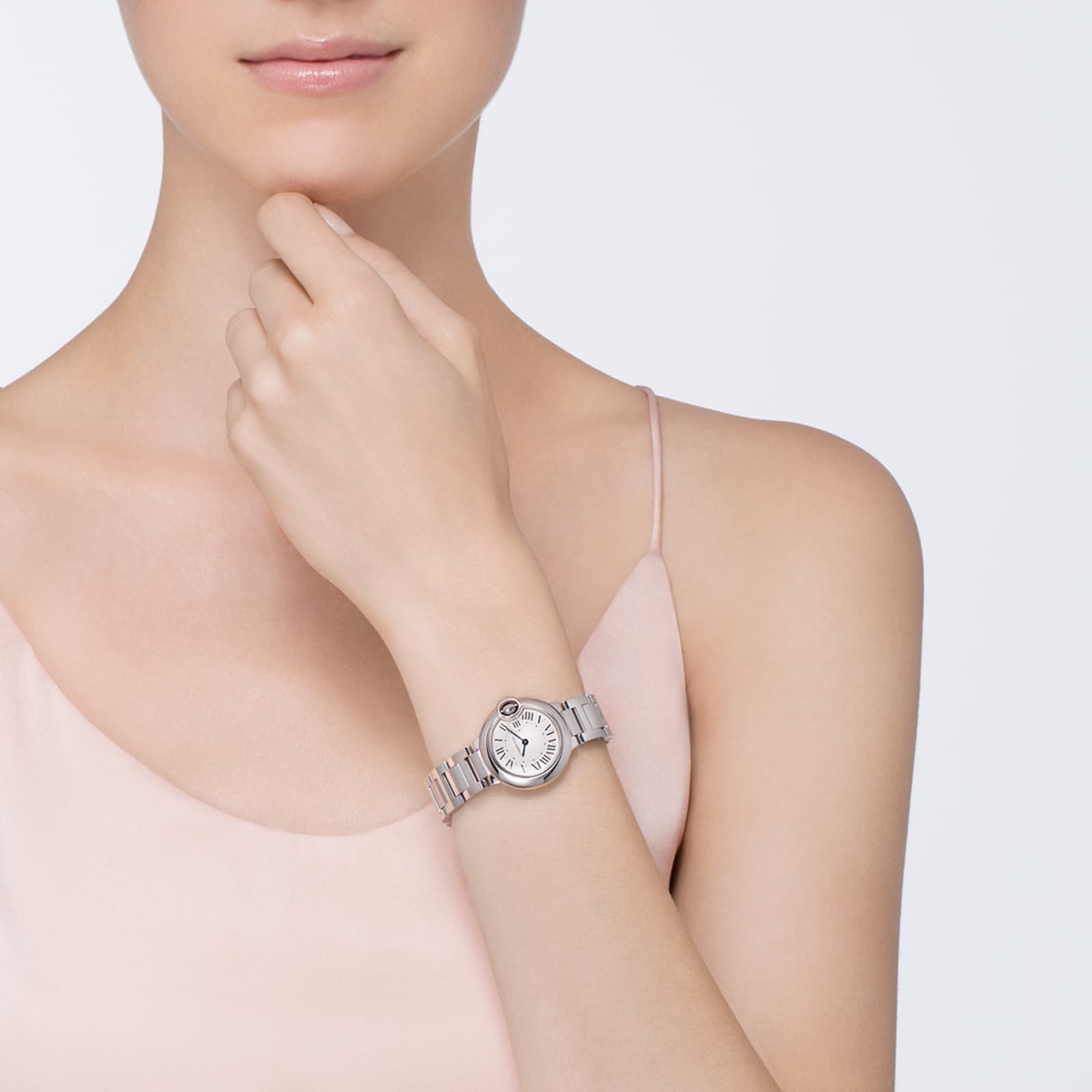 Cartier Ballon Bleu De Cartier Watch 28mm, Quartz Movement, Steel-P17310326