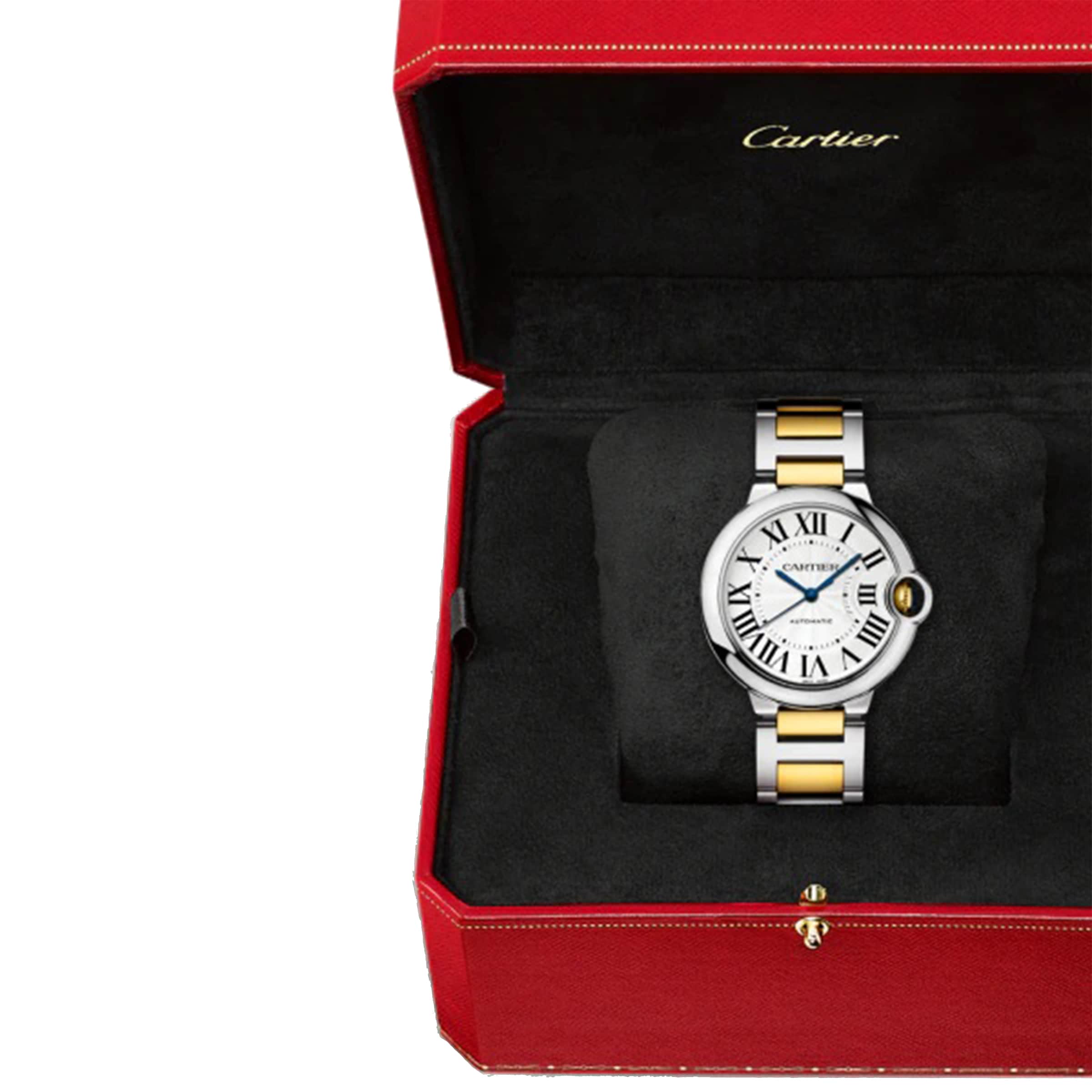 Cartier Ballon Bleu de Cartier watch 36 mm, automatic movement, yellow gold, steel-P17311141