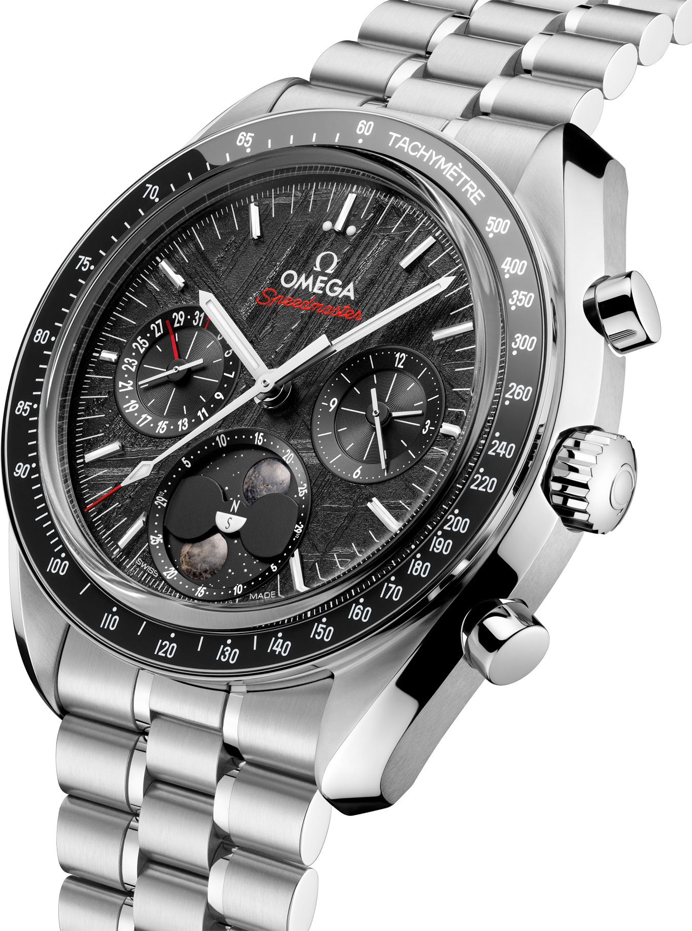 2025 Omega Speedmaster Moonphase Meteorite Black 304.30.43.52.01.001