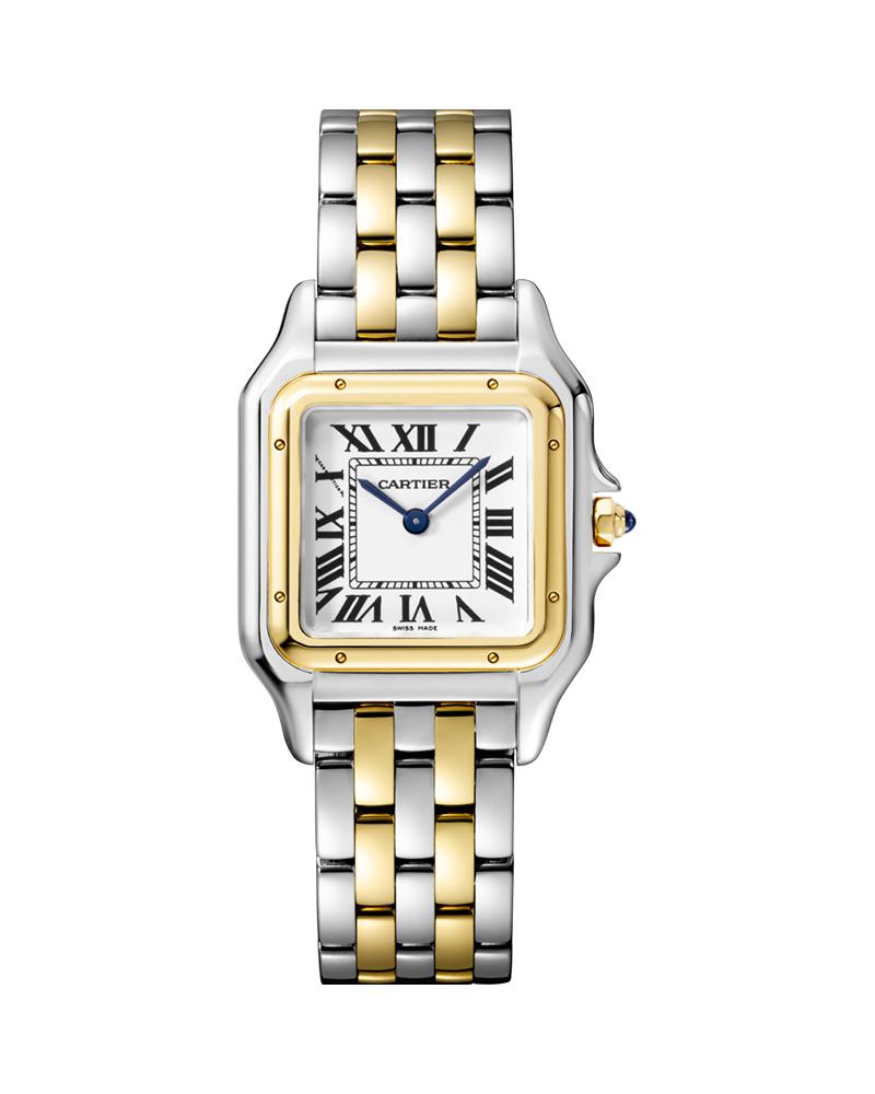 PANTHERE DE CARTIER, MEDIUM, YELLOW GOLD AND STEEL