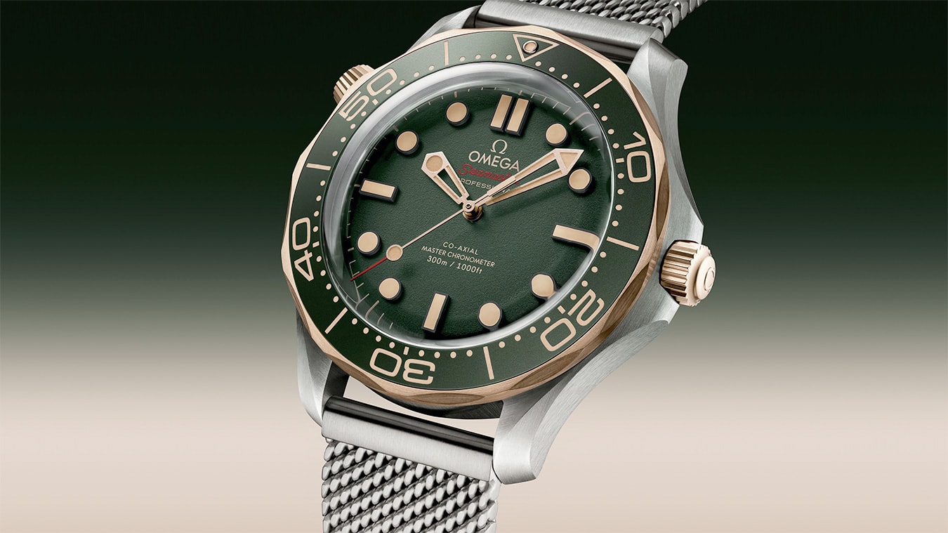 2025 Omega 210.90.42.20.10.001 Seamaster Diver 300M Green Dial Titanium Bronze Gold on