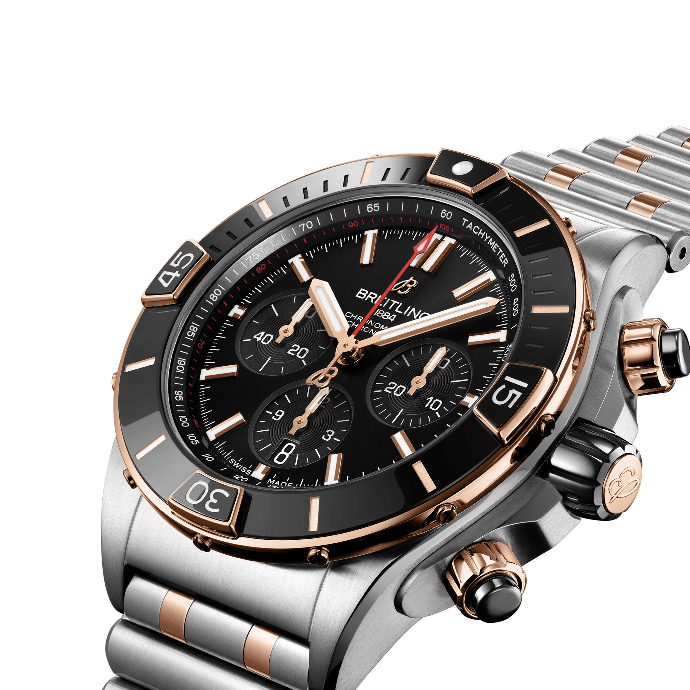 Breitling Super Chronomat B01 44 Stainless Steel & 18k Red Gold-P17532182