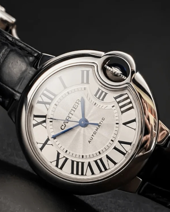 Cartier Ballon Bleu de Cartier watch, 42 mm, steel, leather-P17311139