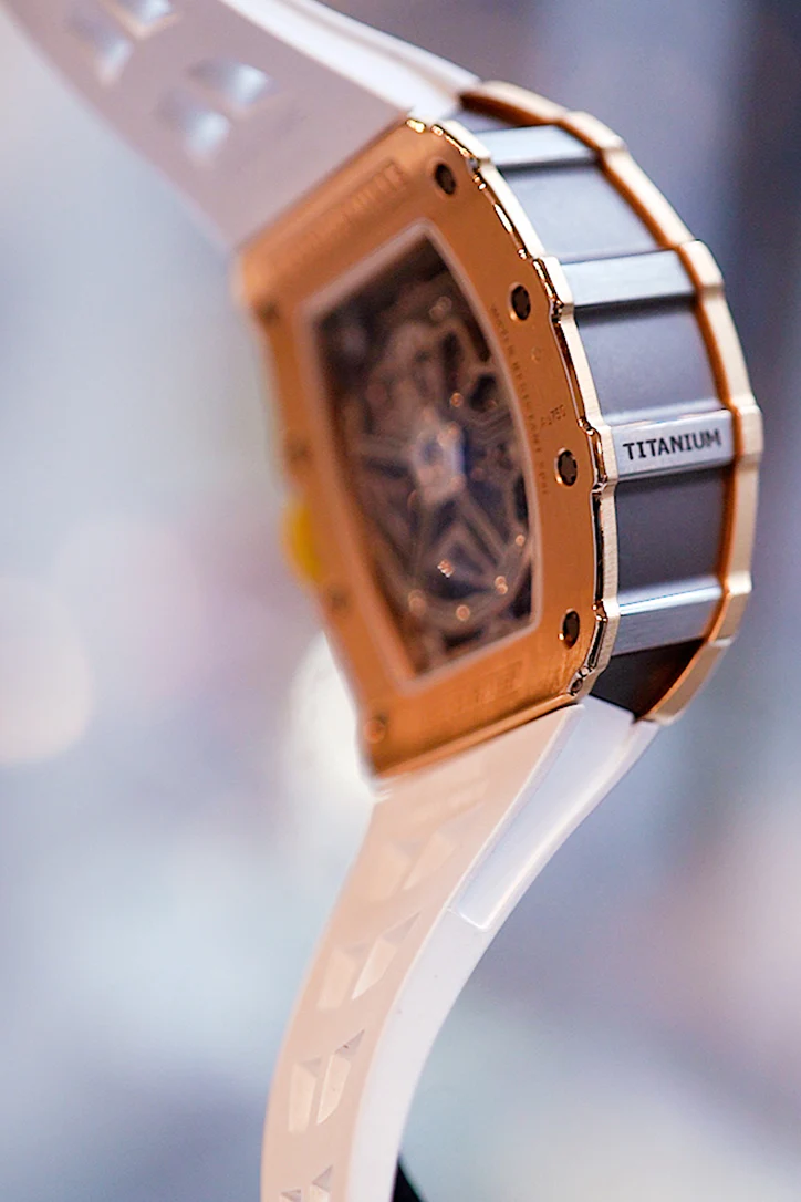 Richard Mille Flyback Chronograph Transparent Dial Rose Gold Men's Watch RM11-03
