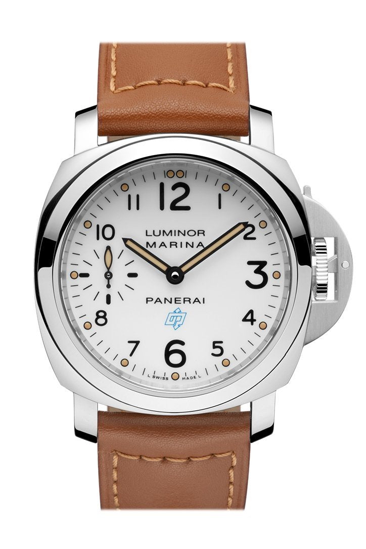 Panerai Luminor Marina Logo Acciaio 44mm White Dial Men's Watch Pam00660