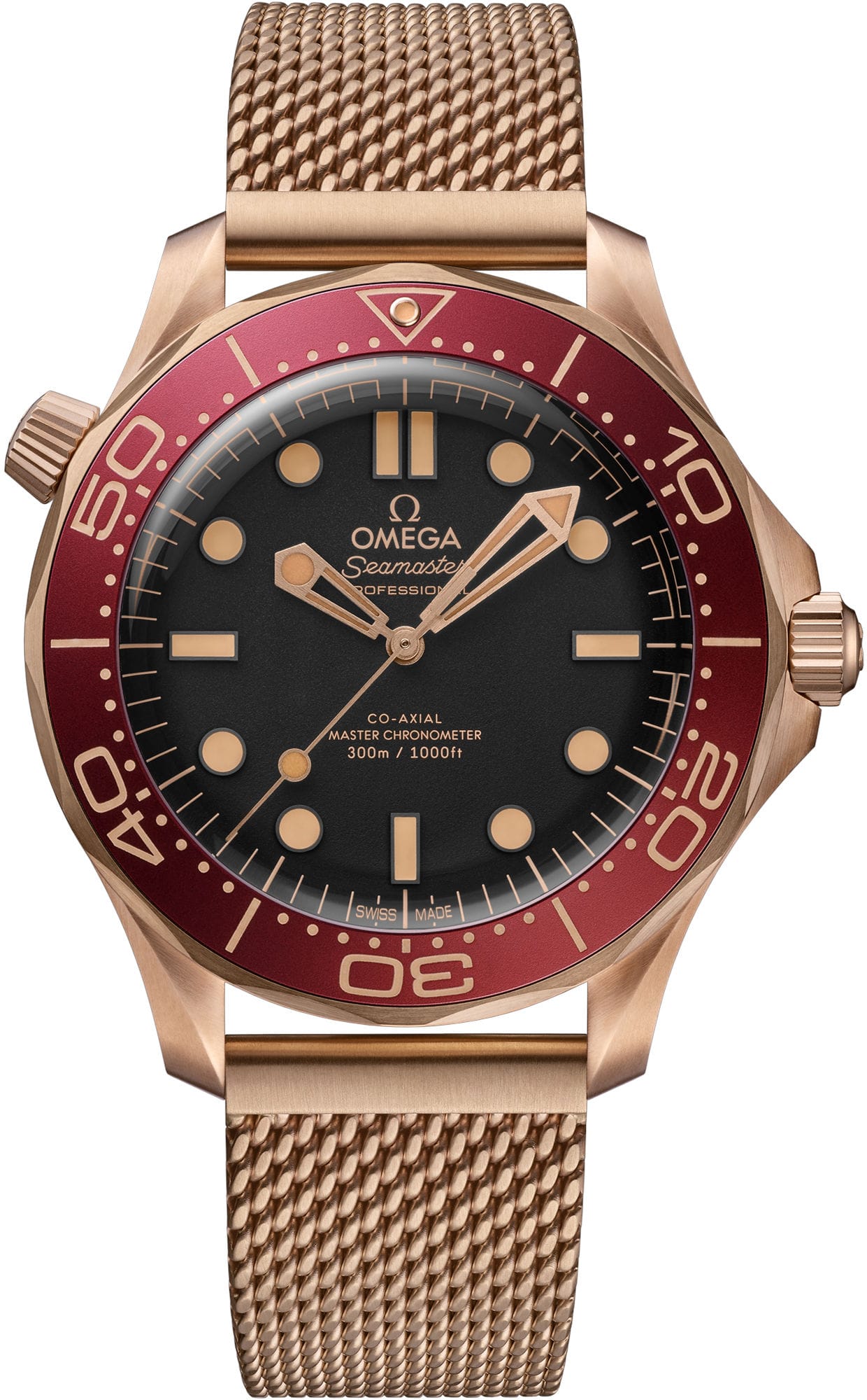 2025 Omega Seamaster Diver 300M Bronze Gold "Ironman" on Bracelet 210.90.42.20.01.003