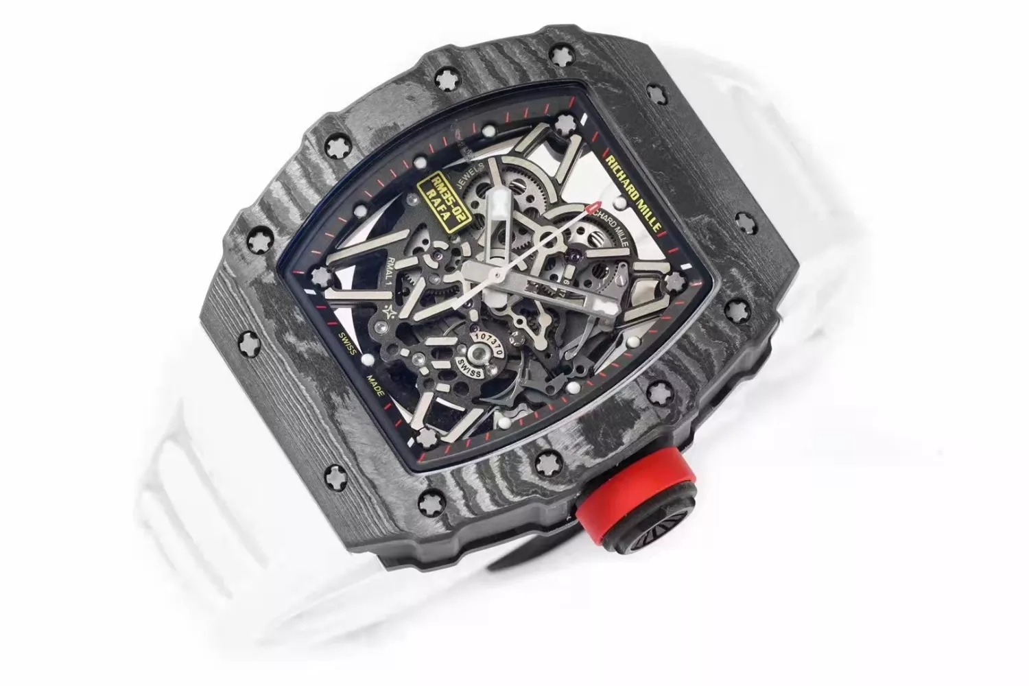 RM 35-02 Black White Strap 42mm