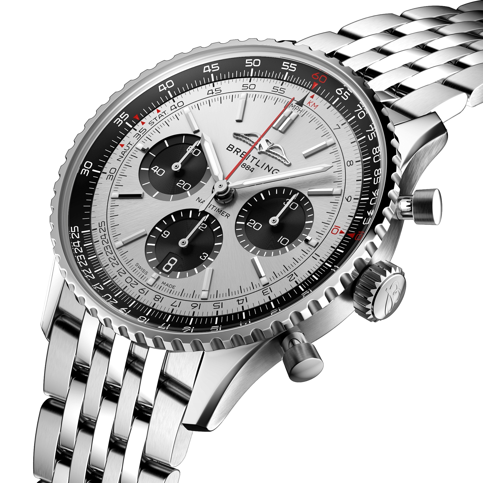 Breitling Navitimer B01 Chronograph 43mm Mens Watch Silver-P17532088