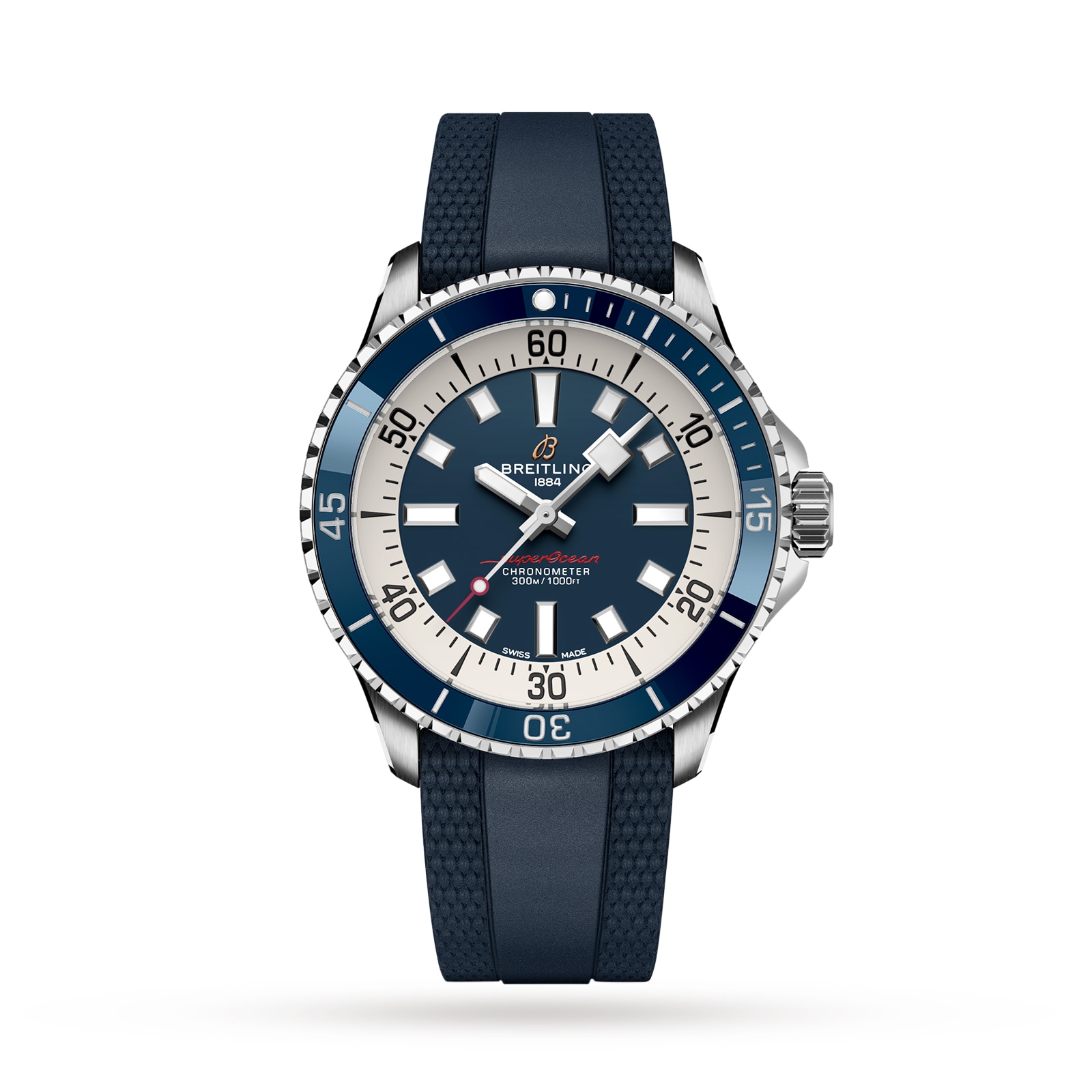 Breitling Superocean 42mm Mens Watch Blue Rubber-P17532127