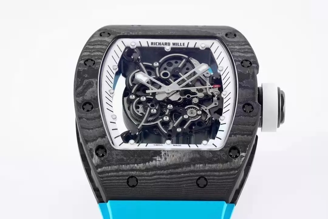 RM055 Skeleton Blue Strap 42mm
