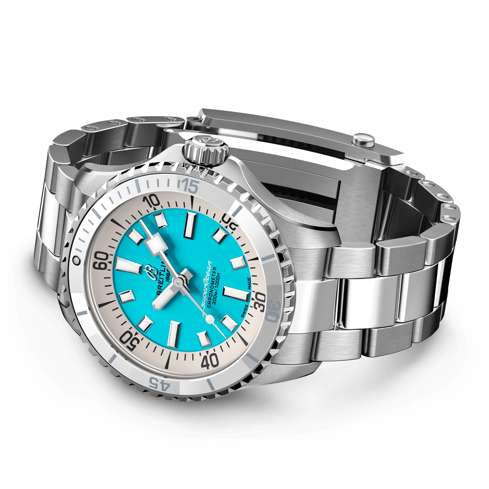 Breitling Superocean 36mm Unisex Watch Turquoise-P17532138