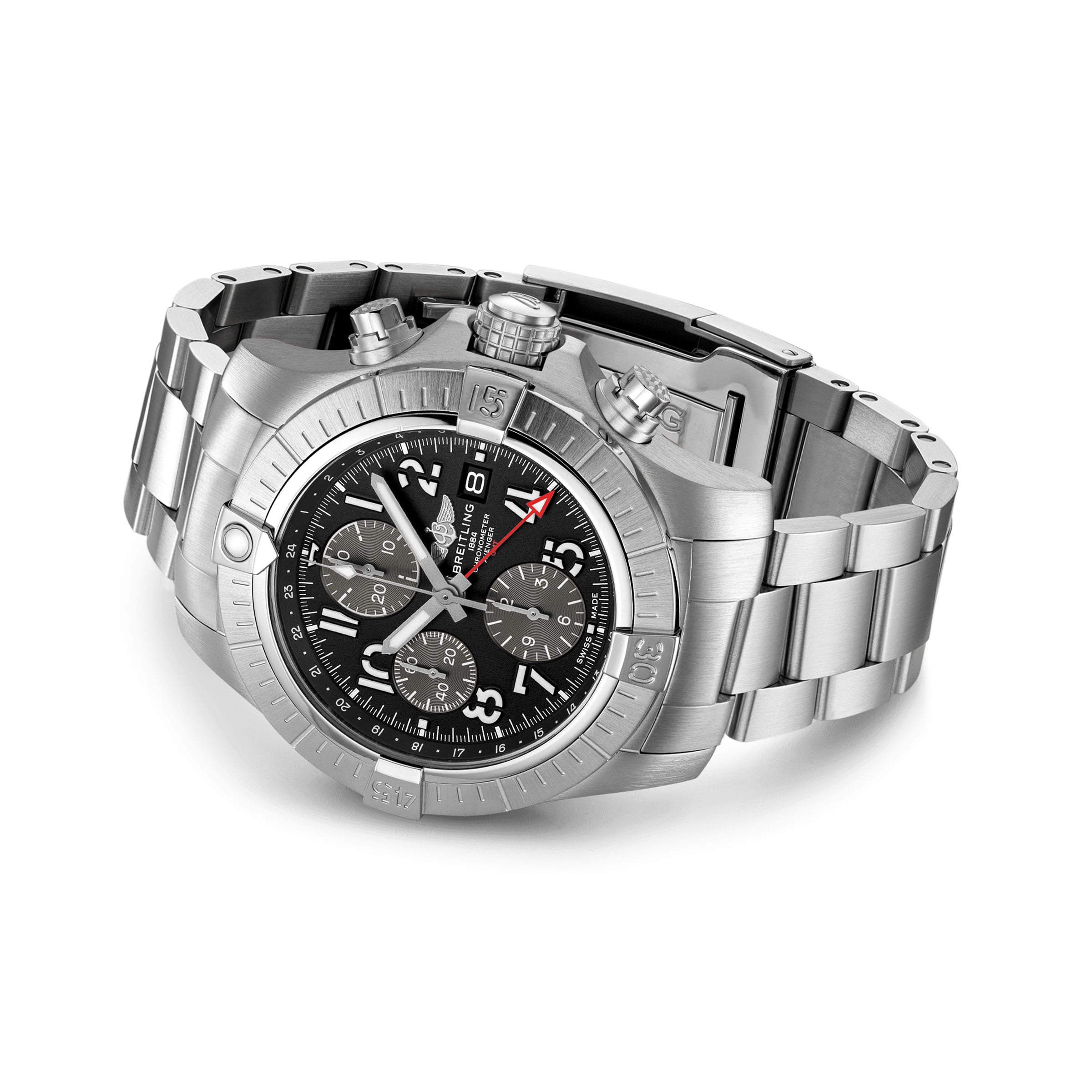 Breitling Avenger Chronograph GMT 45mm Mens Watch Stainless Steel-P17532200