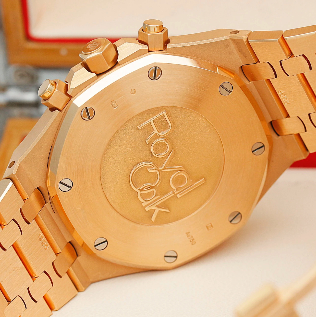 Audemars Piguet Royal Oak 41mm Blue Dial 18K pink gold Bracelet Men's Watch 26331OR.OO.1220OR.01 DCM