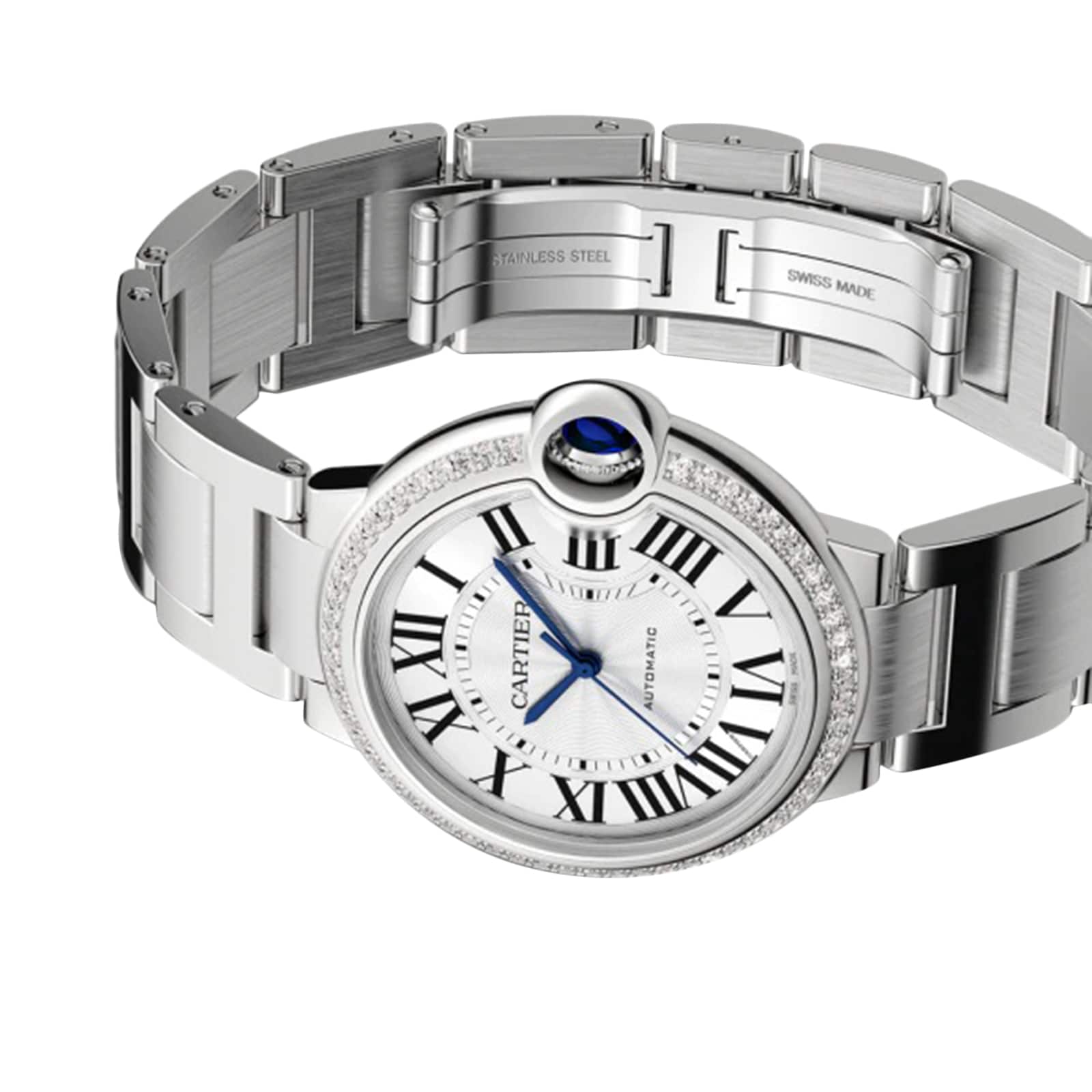 Cartier Ballon Bleu de Cartier watch, 36 mm, mechanical movement with automatic winding. Steel case,-P17311148