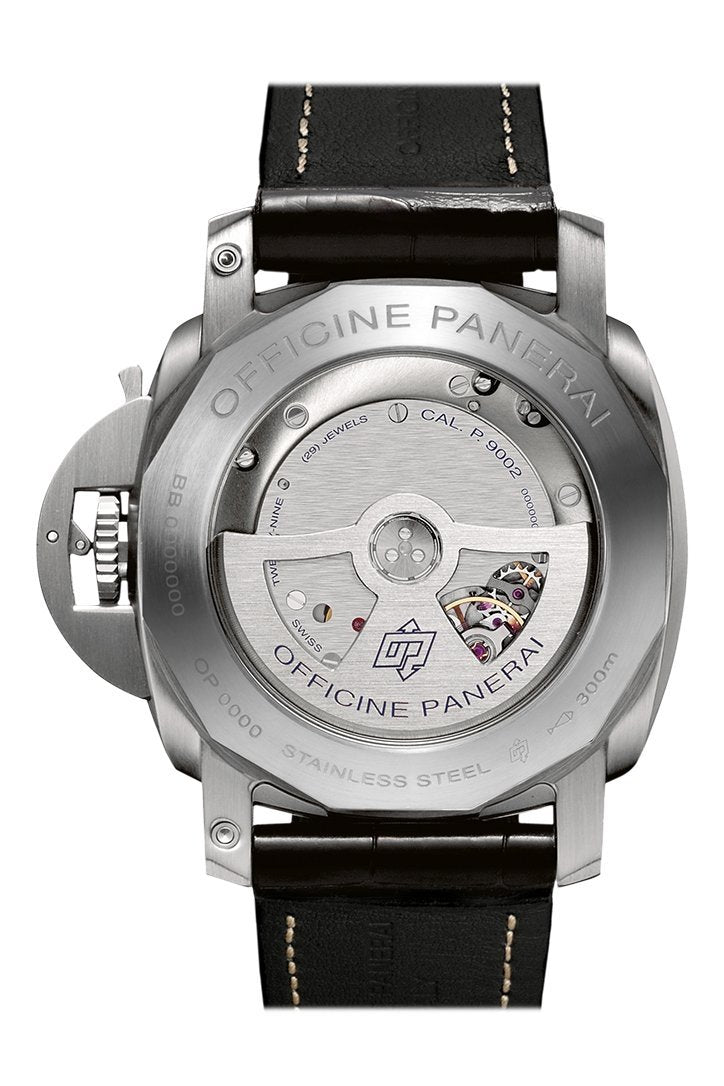 Panerai Luminor 1950 3 Days Gmt Power Reserve Automatic Acciaio 44mm Black Dial Men's Watch Pam00321