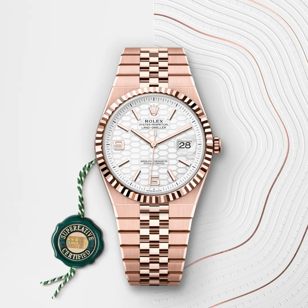 2025 Land-Dweller 40 Rolex Oyster, 40 mm, Everose gold M127335-0001
