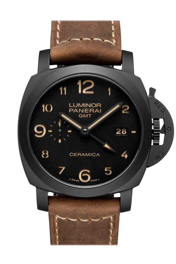 Panerai Luminor 1950 3 Days Gmt Automatic Ceramica 44mm Black Dial Men's Watch Pam00441