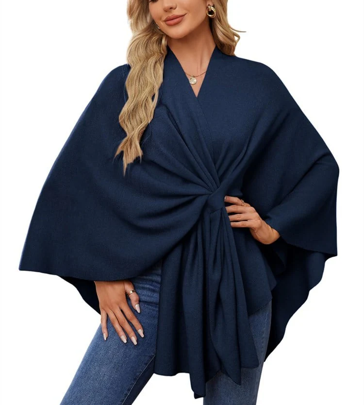 🔥Last Day Sale 49%🔥Elegant Shawl Wraps Soft Open Front Poncho Sweater