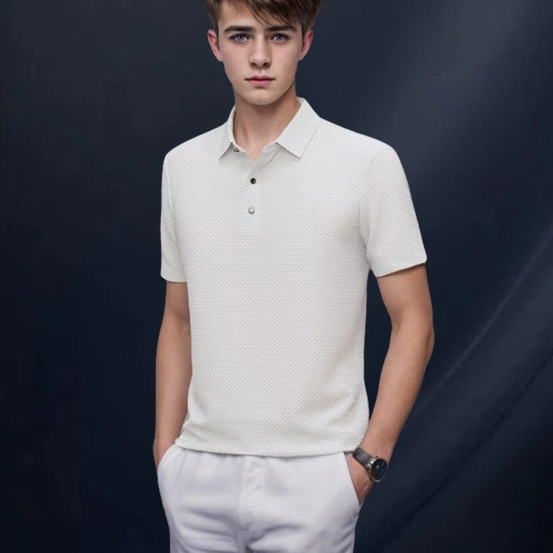 Men's Quick Dry Breathable Silk Polo Shirt