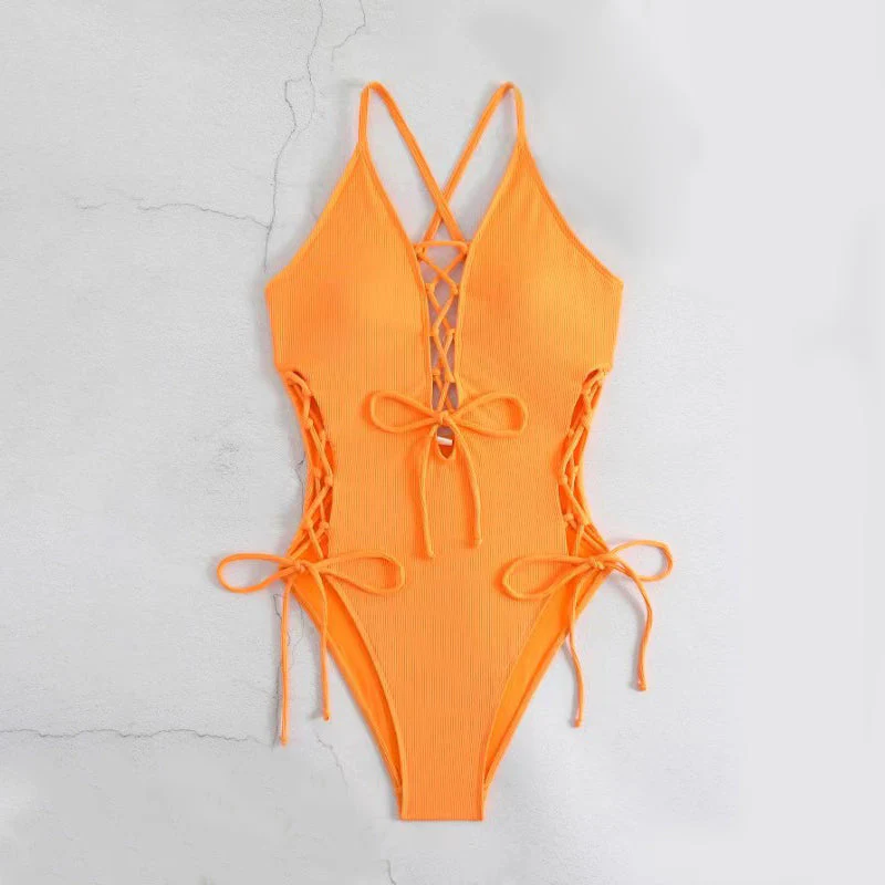 🔥New Arrival 2025🔥Women's Sexy V-Neck One Piece Swimsuit