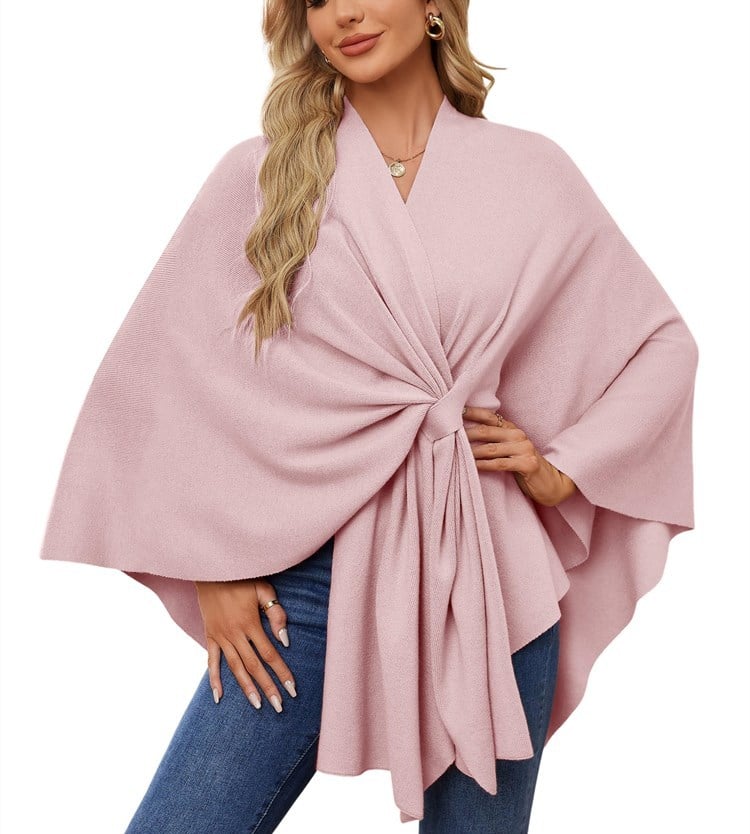 🔥Last Day Sale 49%🔥Elegant Shawl Wraps Soft Open Front Poncho Sweater