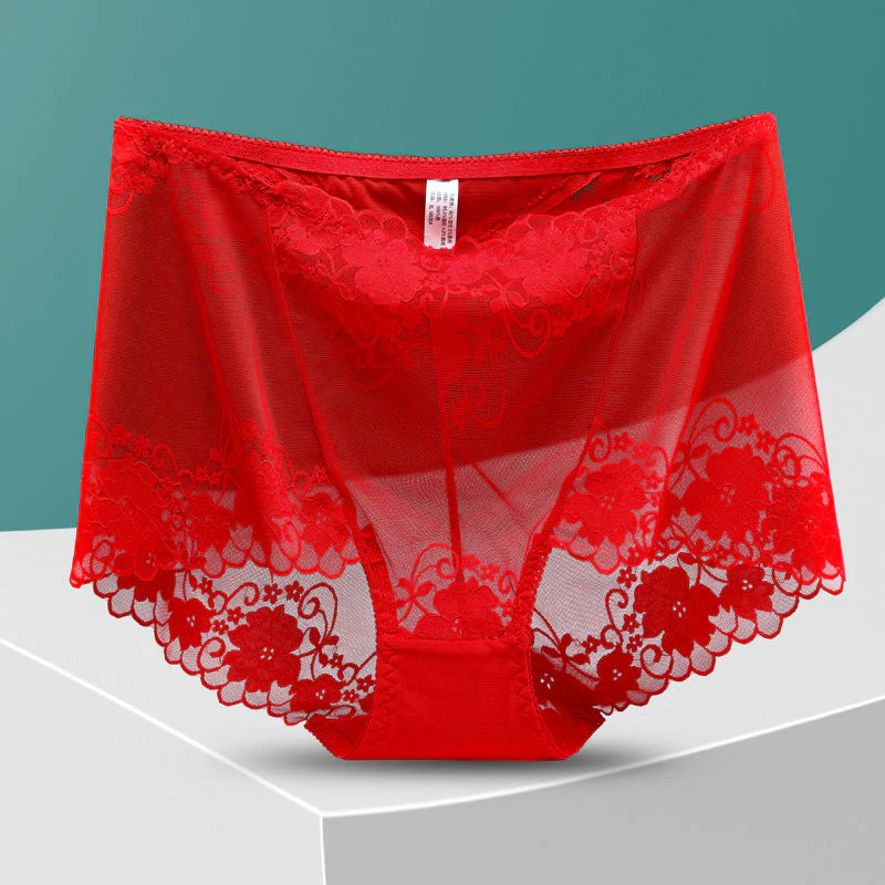 Women's Hand-Crocheted Lace High-Rise Boxer Briefs