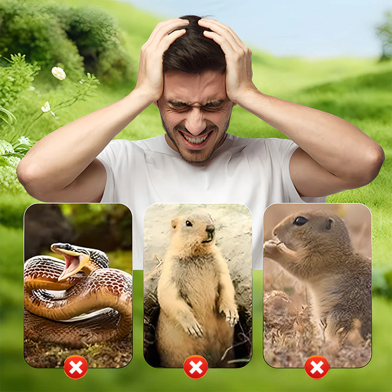 Solar Powered Waterproof Screw Mole Repellent