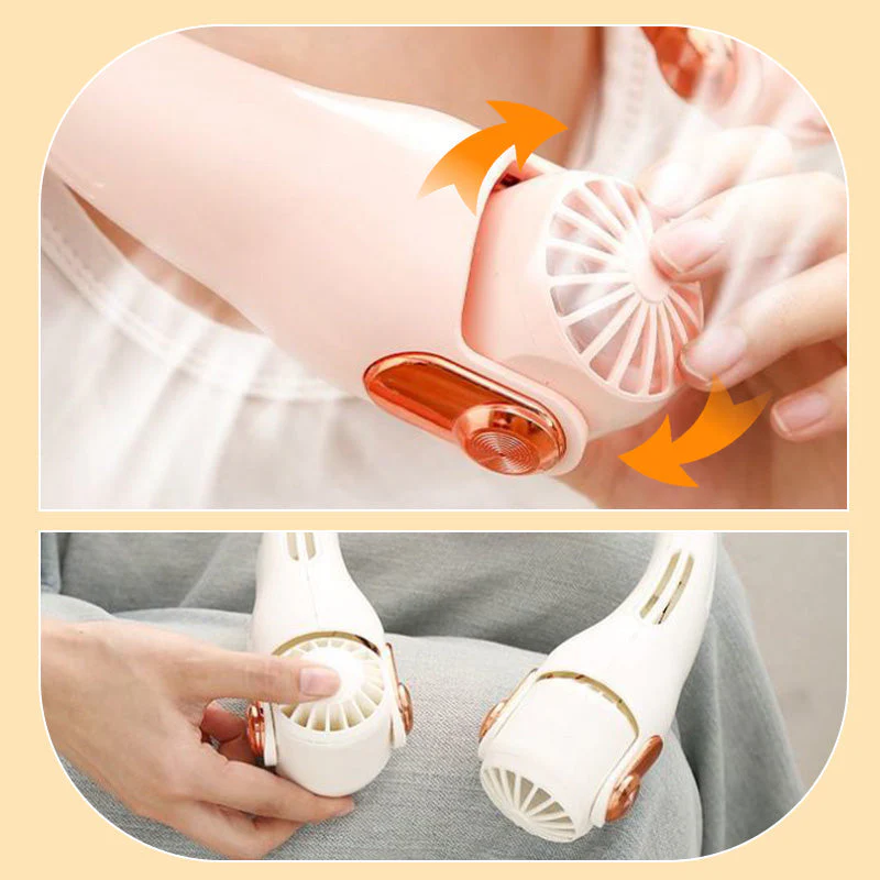 🔥Summer Hot Sale Walking Air Conditioners🌪️Low Noise Portable Neck Fan
