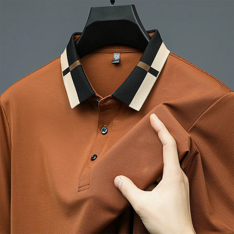 🔥Today 50% off🔥Men's Stretch Ice Silk Short Sleeve Lapel T-shirt