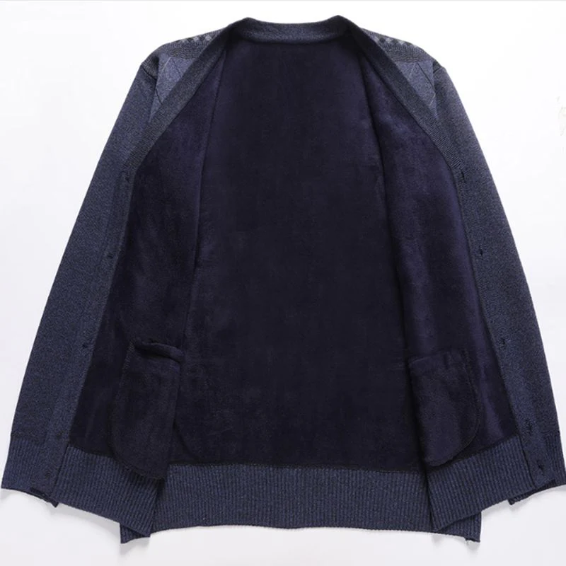 ☃️❄️ Winter Hot Sale 49% OFF 🔥 Men's Fur-lined Fleece High Quality Cardigan