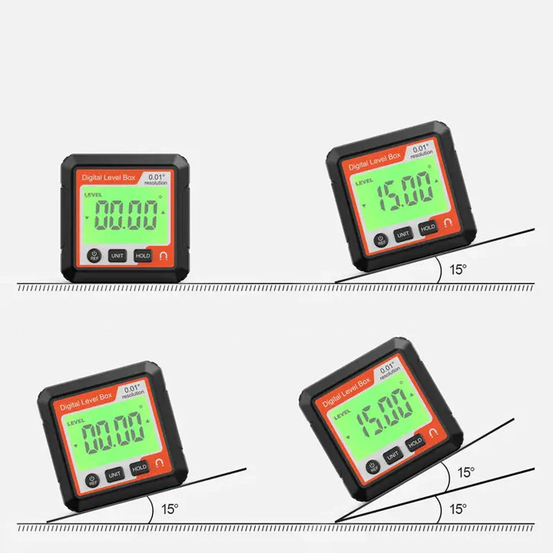 Portable Digital Protractor & Level Tool