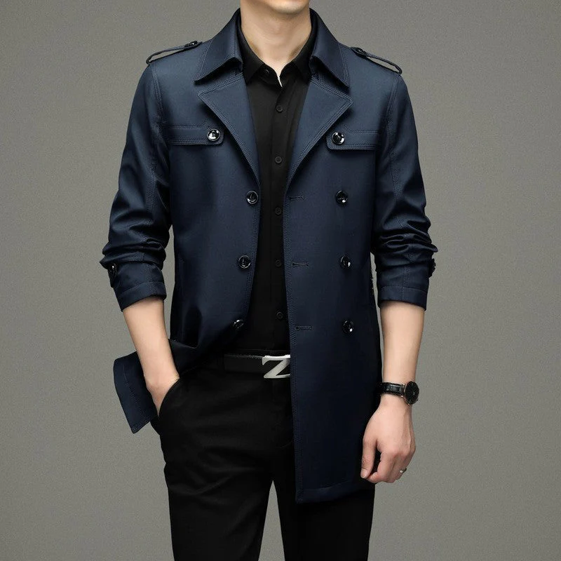 🔥Last Day Sale 49%🔥Men's Double Breasted Windbreaker Jacket