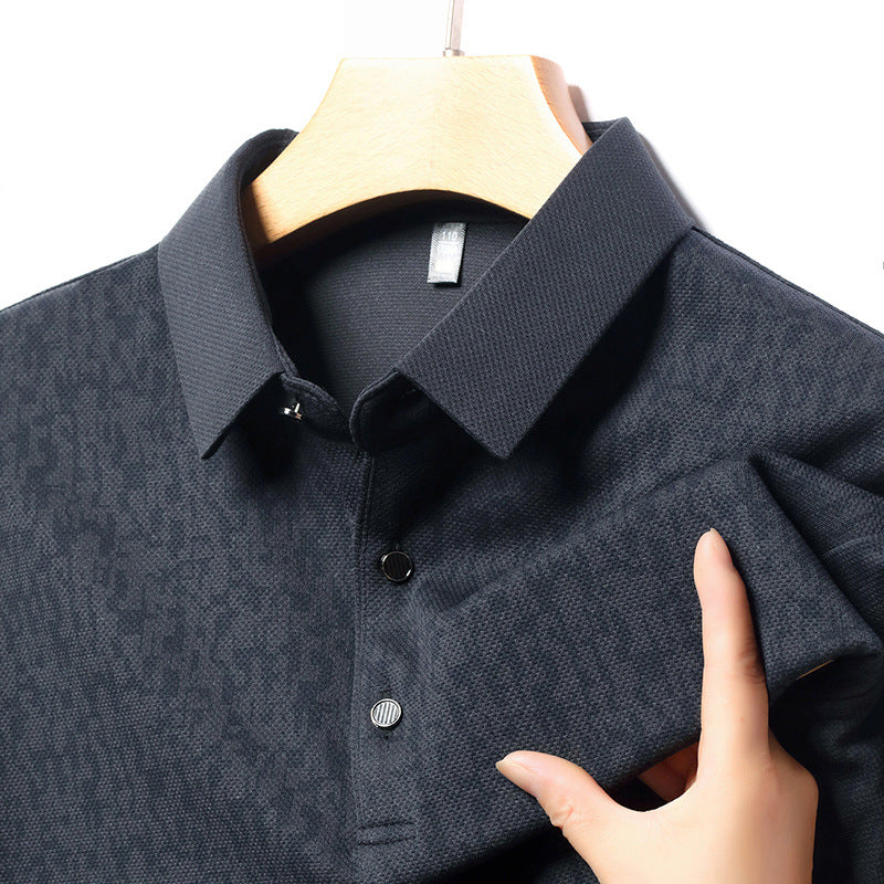 🎁Best Christmas Gift For Girls 50% OFF💖Men's Business Casual Lapel Long Sleeve T-Shirt