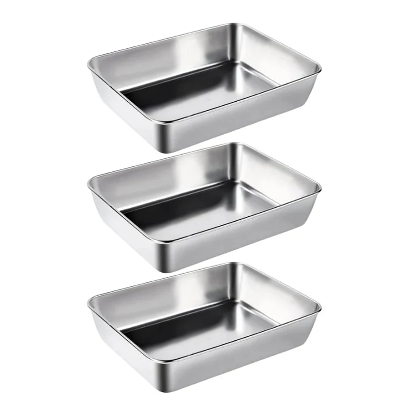 🔥LAST DAY 49% OFF-Stainless Steel Square Plate（With Lid）