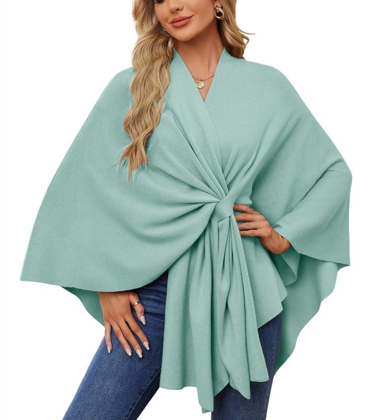 🔥Last Day Sale 49%🔥Elegant Shawl Wraps Soft Open Front Poncho Sweater