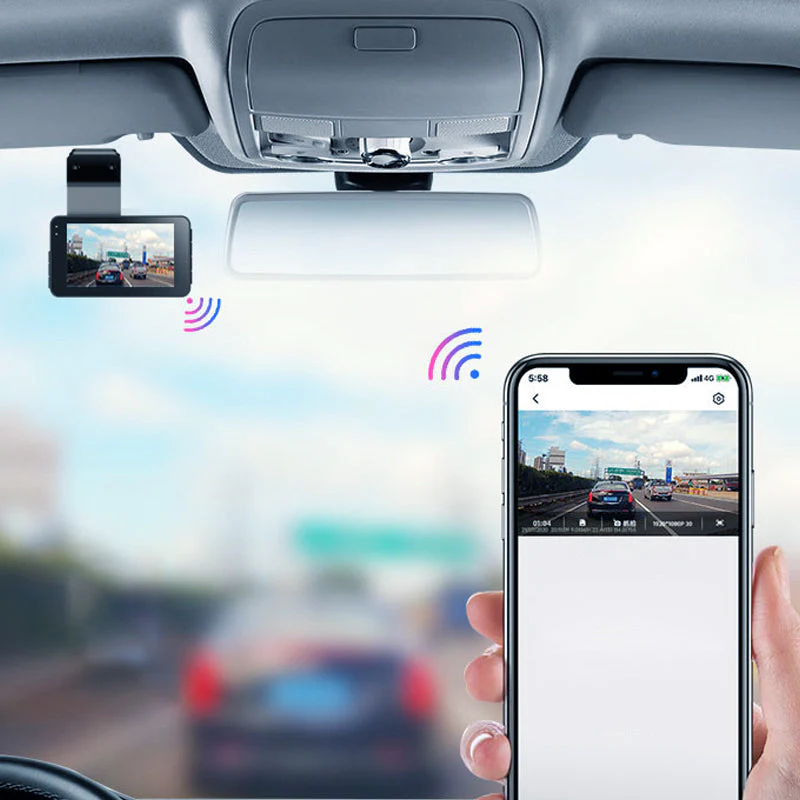 🔥300-degree coverage🚗1080P WiFi Dual Dash Cam with Night Vision