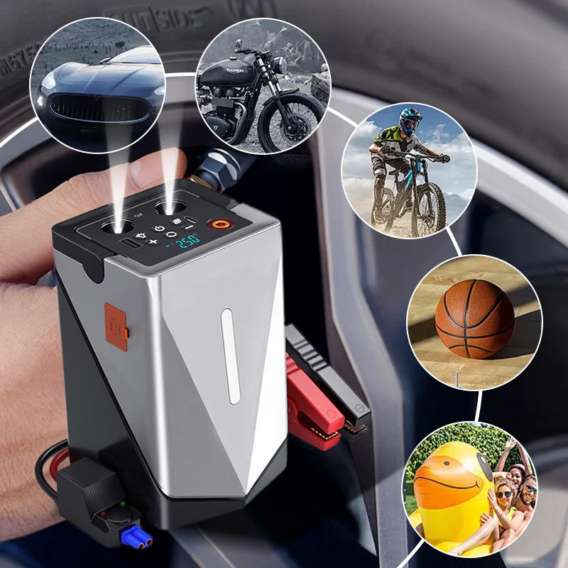 Multi-functional car emergency starting power supply